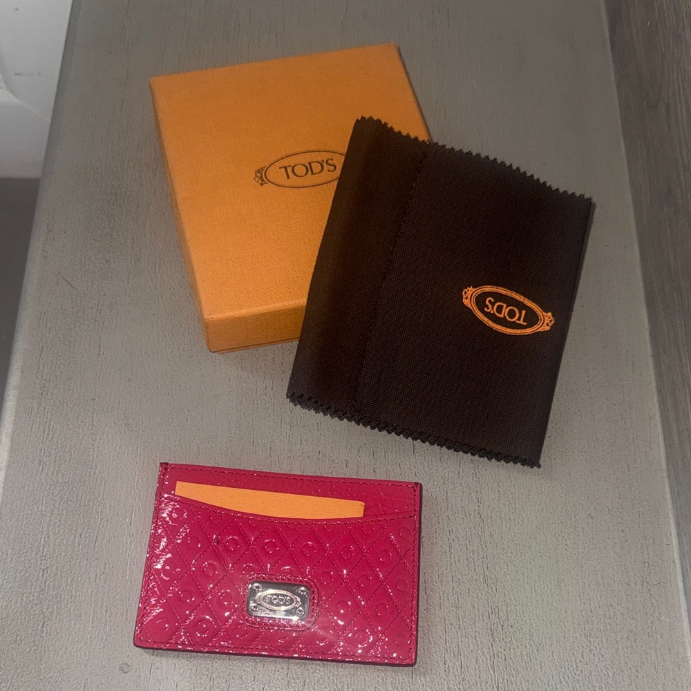 Tod's Fuchsia and Orange Card Holder